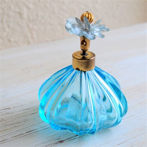 vintage perfume in blue bottle